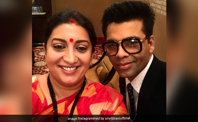 Karan Johar's "<i>Twitter Antakshari</i>" Oopsie: "Wrong Song," Tweets Smriti Irani