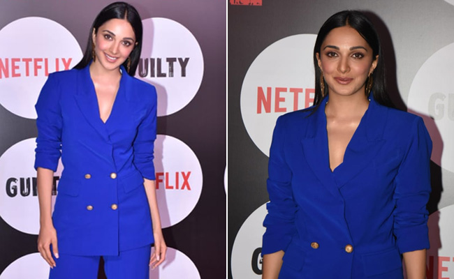 Kiara Advani Steals The Limelight In A Royal Blue Pantsuit