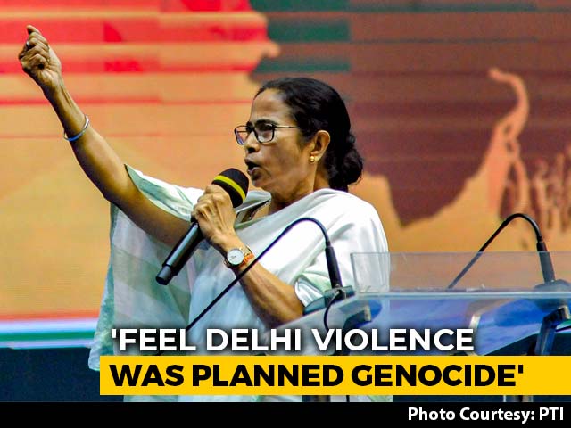 Delhi Violence Was "State-Sponsored Genocide" Says Mamata Banerjee