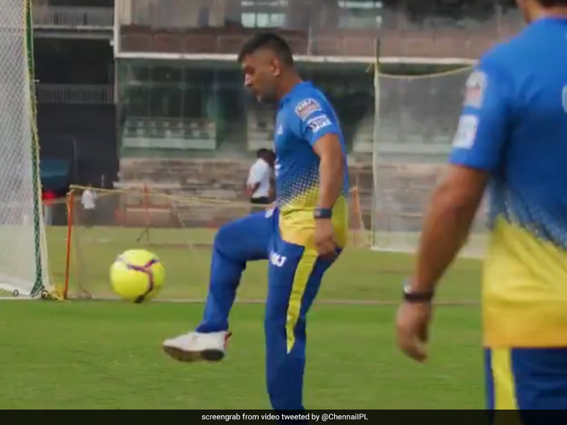 MS Dhoni Enjoys Football Session At Chennai Super Kings Training. Watch Video