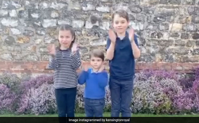 Watch: UK's Youngest Royals Join In Applauding Health Workers