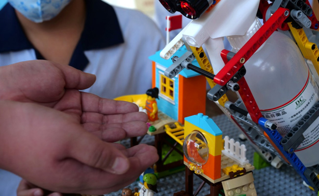 Taiwan Students Design Lego Disinfectant Dispenser To Fight Coronavirus