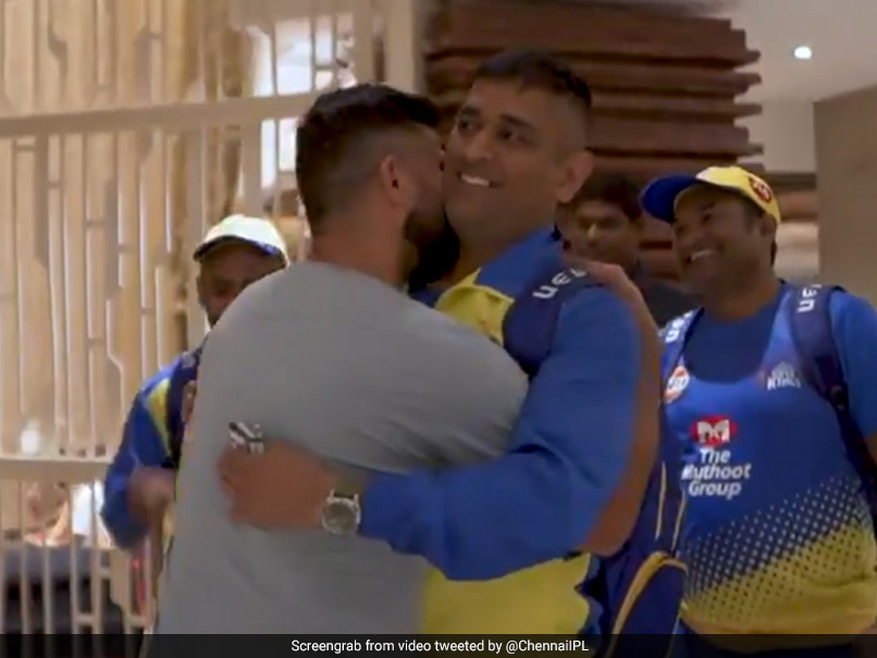 Watch: Suresh Raina Greets MS Dhoni With A Peck On His Neck, CSK Fans Go Berserk