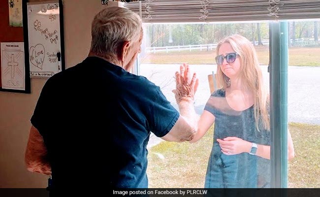 Woman Shares News Of Engagement With Grandpa Through Nursing Home Window