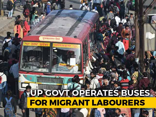 UP Government Arranges 1,000 Buses For Stranded Migrant Workers