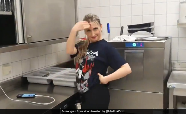 This Greek Fan Danced To Madhuri Dixit's <i>Ek Do Teen</i> In Quarantine. The Actress' Reaction