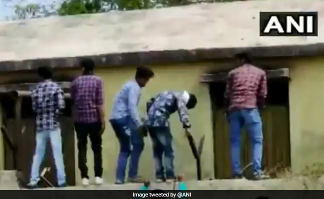 On Camera, Men Climb Maharashtra School Wall To Help Students Cheat