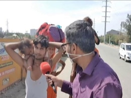 Walking Home For 2 Days With 10-Month-Old On His Shoulders Amid Lockdown Walking Home For 2 Days With 10-Month-Old On His Shoulders Amid Lockdown