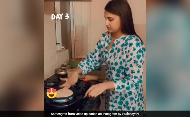घर में कैद हिमांशी खुराना ने बनाई रोटियां, सोशल मीडिया पर जमकर वायरल हो रहा है Video