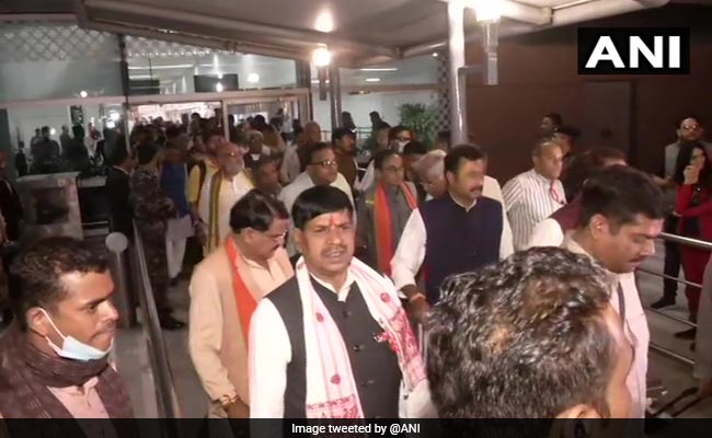 Madhya Pradesh BJP MLAs Arrive In Delhi After Jyotiraditya Scindia Revolt