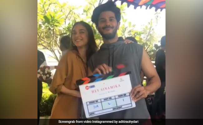 <I>Hey Sinamika</i>: Aditi Rao Hydari And Dulquer Salmaan Are "All Smiles" For "New Beginnings"