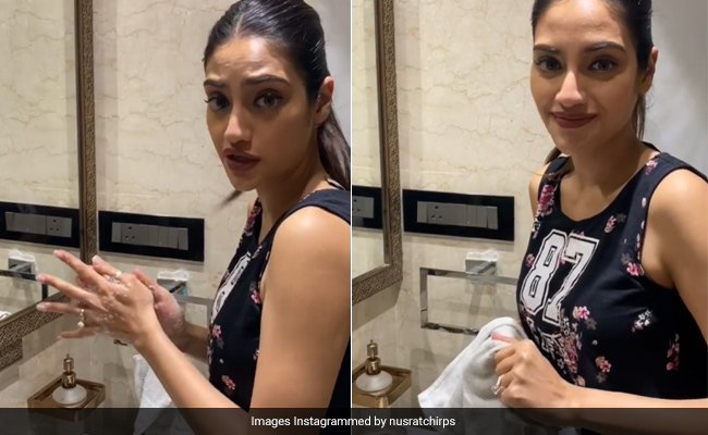 MP Nusrat Jahan Takes Safe Hands Challenge, Gets Trolled For Wasting Water