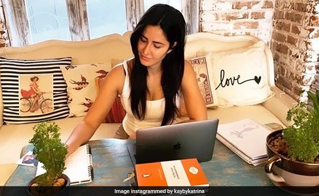 A Glimpse Of Katrina Kaif's "Work From Home" Station. BRB After Changing Our Set-Up