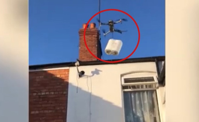 Watch: Man Uses Drone To Deliver Toilet Roll To Sister