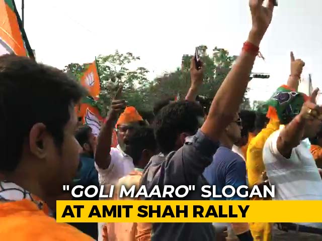 In Heart Of Kolkata, "<i>Goli Maaro</i>" Slogan At Amit Shah Rally