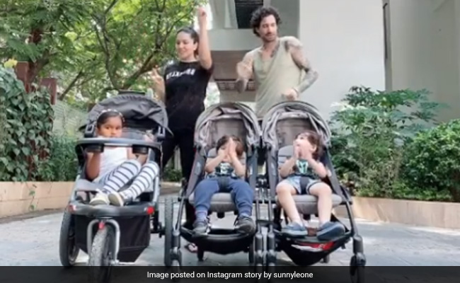 Sunny Leone, Daniel Weber Dance To Justin Timberlake For Their Kids