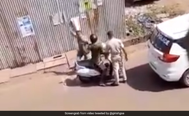 Video Of Goa Cop Hitting Motorist During Janata Curfew Goes Viral