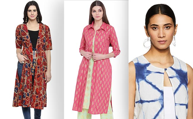 8 Stylish Ethnic Jackets To&nbsp; Team With Sarees, Kurta Sets