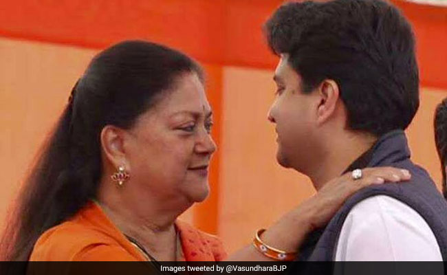 "Good To Be On Same Team": Vasundhara Raje To Nephew Jyotiraditya Scindia