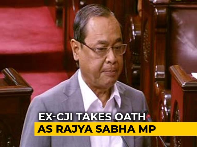 Ex-Chief Justice Ranjan Gogoi Sworn in Amid "Shame" Chants In Rajya Sabha