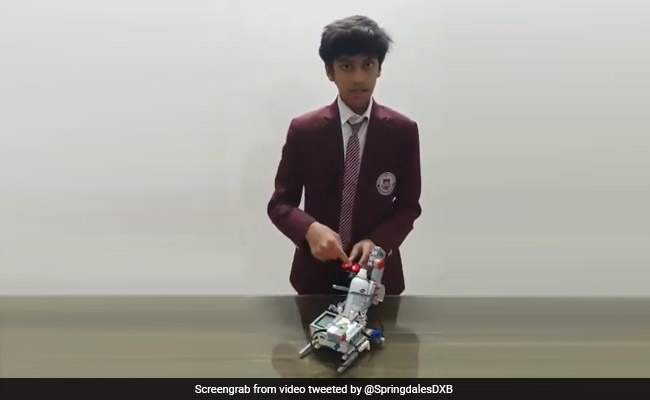 Grade 7 Student In Dubai Creates Sanitiser Robot To Tackle Coronavirus