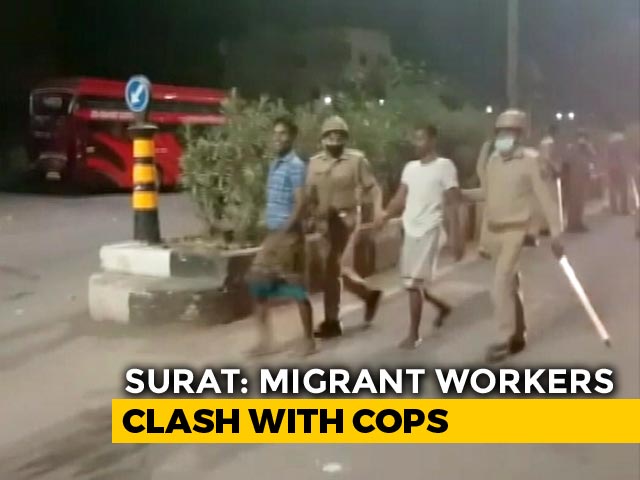 Migrant Workers Clash With Cops In Surat, Tear-Gassed, Over 90 Arrested