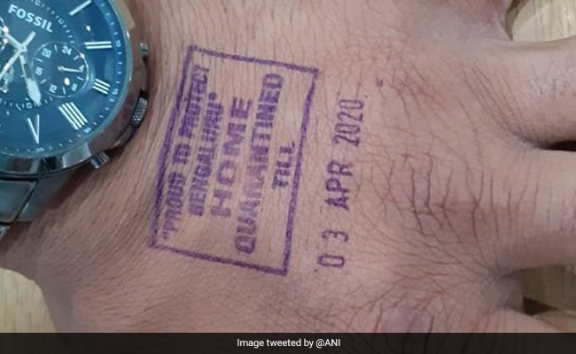 "Home Quarantined Till.." Stamp For Bengaluru International Passengers