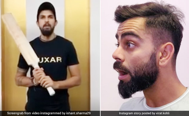 ईशांत शर्मा ने हाथ में पकड़ा बल्ला तो हंस पड़े विराट कोहली, बोले- 'अबे क्या हो गया तुझे...' देखें Video