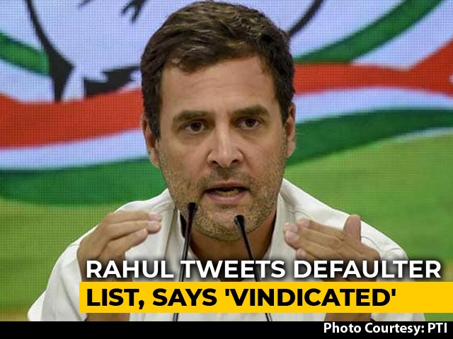 "This Is Why Truth Was Hidden": Rahul Gandhi On RBI's Defaulters List