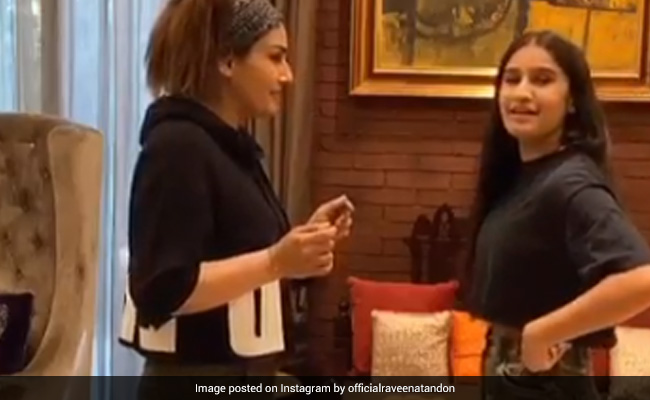 Raveena Tandon And Daughter Rasha Go <i>Oh Nanana</i> In ROFL TikTok Video