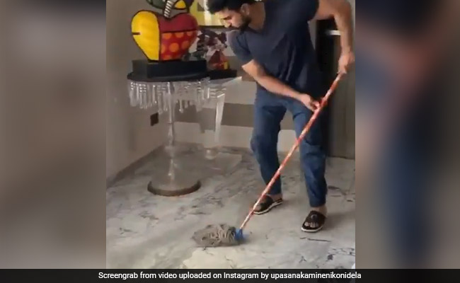 Ram Charan Nails The "Real Man" Challenge, Encourages Others To "Take Pride In Doing Chores At Home"