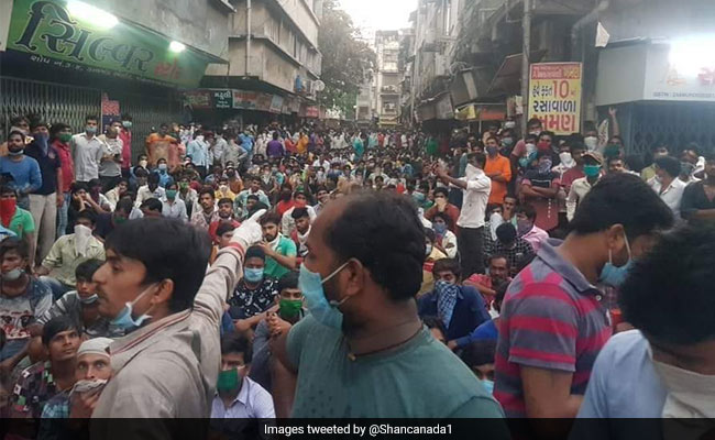Migrant Workers Stage Another Protest In Surat, Say They Want To Go Home