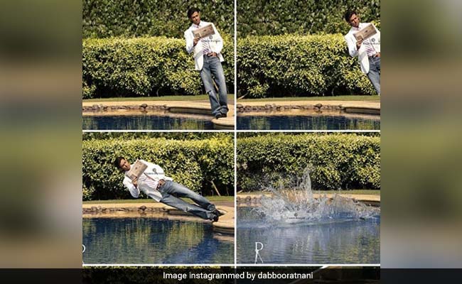 ... और जब इस एक परफेक्ट शॉट के लिए सीधे पूल में कूद गए ऋतिक रोशन, देखें Photos