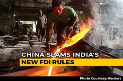China Slams India's New FDI Rules, Calls It "Discriminatory" China Slams India's New FDI Rules, Calls It "Discriminatory"