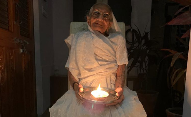 Holding <i>Diya</i> In Hand, PM Modi's Mother Responds To Lights-Out Call