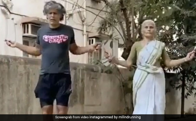 This Workout Video Of Milind Soman And His Mom, 81, Is Giving Us Major Fitness Goals