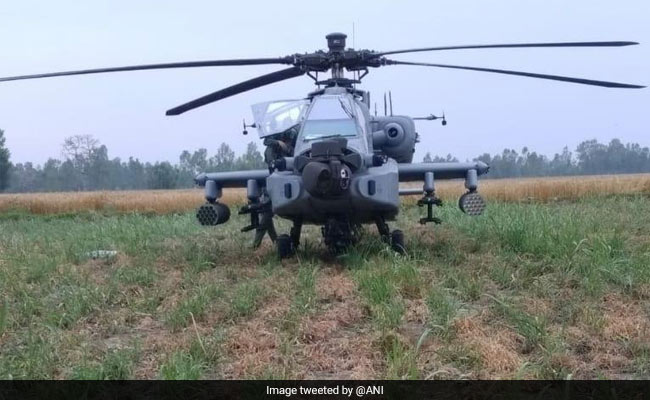 IAF's Brand New Apache Chopper Makes Emergency Landing In Punjab Field
