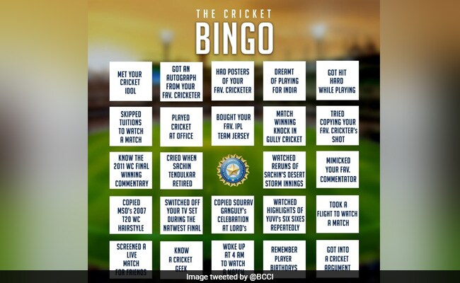 BCCI asked people to Cricket Bingo Game in a new tweet BCCI asked people to Cricket Bingo Game in a new tweet