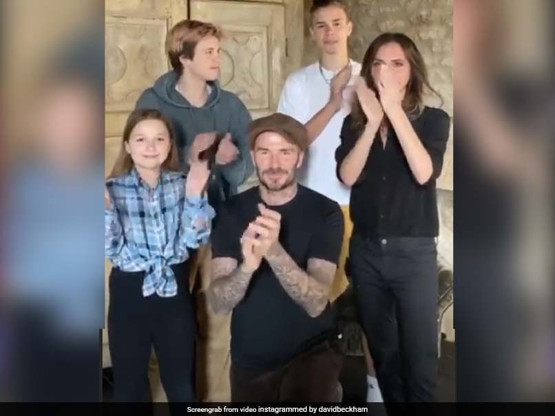 COVID-19: David Beckham, Family Applaud Healthcare Workers
