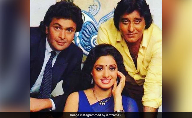 Rishi Kapoor, Sridevi, Vinod Khanna, Yash Chopra. Twitter Won't Forget Team <i>Chandni</i>