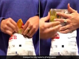 Easy Hack To Seal Chips Packet By TV Host Padma Lakshmi Goes Viral Easy Hack To Seal Chips Packet By TV Host Padma Lakshmi Goes Viral