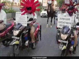 Hyderabad Traffic Cops Sport Coronavirus Inspired Helmets To Raise Awareness Hyderabad Traffic Cops Sport Coronavirus Inspired Helmets To Raise Awareness