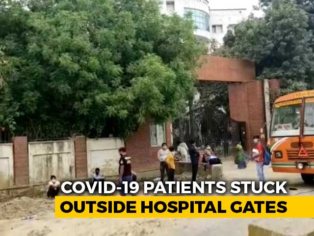 On Camera, 69 COVID-19 Patients Wait On Footpath Outside UP Hospital