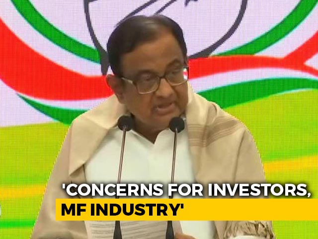 After Franklin Templeton Shuts Funds, P Chidambaram Gives 2008 Example