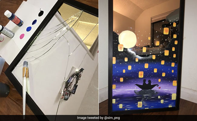 Coronavirus Lockdown: लड़की ने अपने टूटे हुए शीशे पर बनाई खूबसूरत पेंटिंग, ट्विटर पर लोगों ने ऐसे किया रिएक्ट