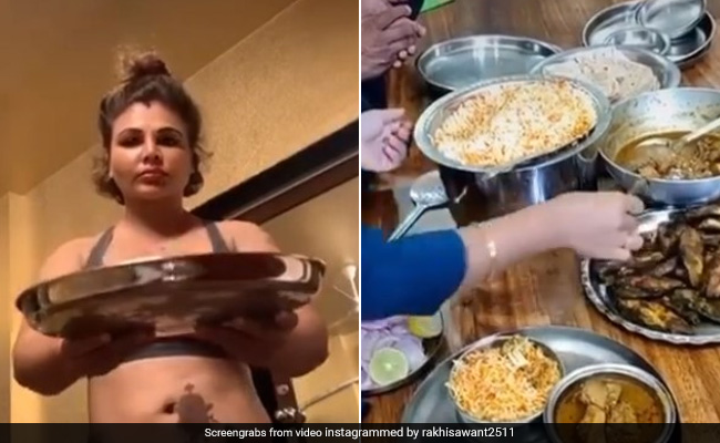 लॉकडाउन में चिकन और मछली देख राखी सावंत के मुंह में आया पानी, थाली लेकर खड़ी हो गईं एक्ट्रेस- देखें Video