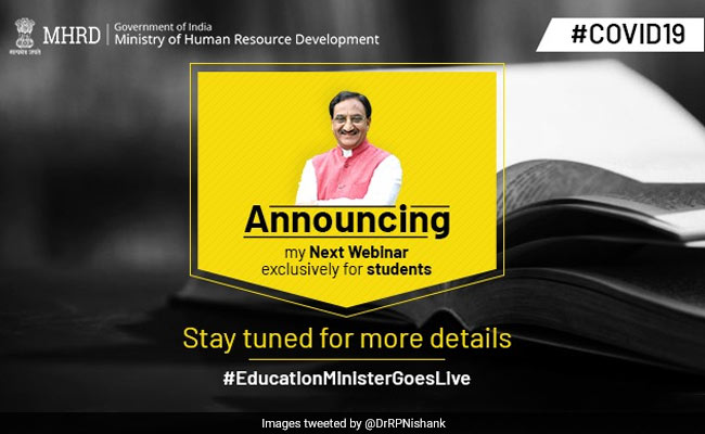#EducationMinisterGoesLive: Students Send Questions On Pending Board Exams, JEE, NEET For HRD Webinar
