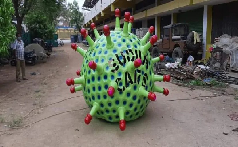 Hyderabad Man Builds Coronavirus Car To Raise Awareness