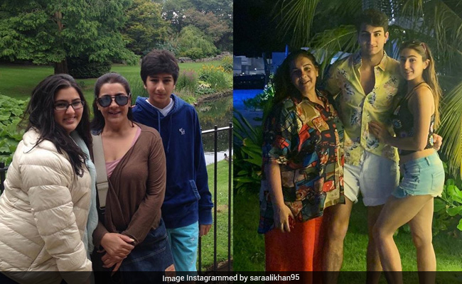 "Everything Is Same" - Almost - In Sara Ali Khan's Now And Then Pics With Mom And Brother
