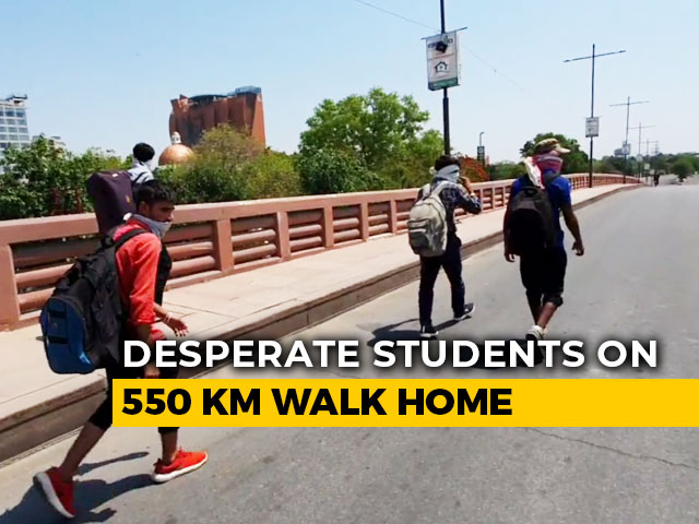 4 Desperate UP Students Brave Heat, Lockdown To Walk Over 500 km Home